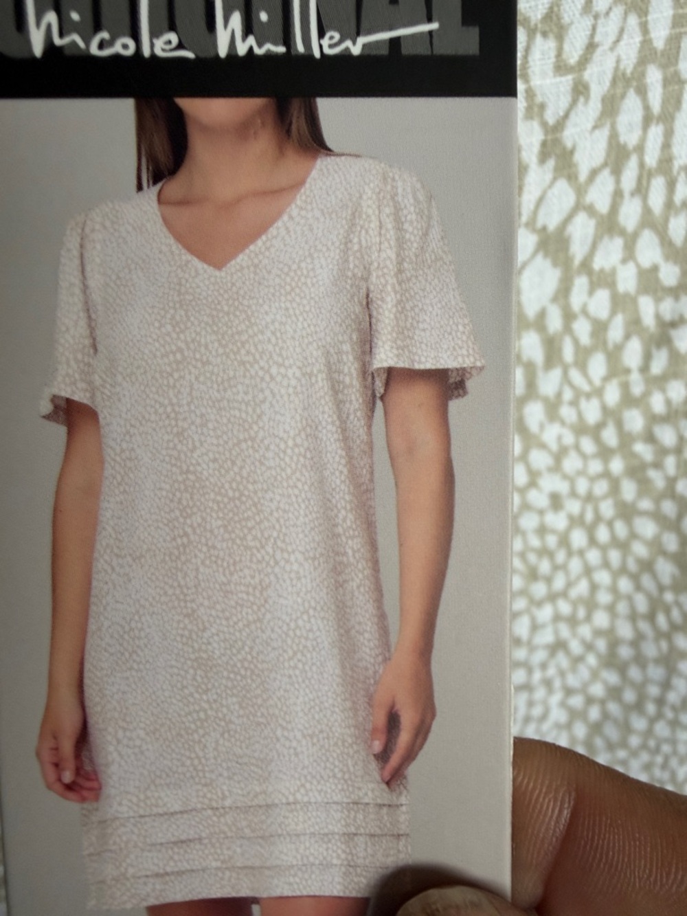NWT Nicole Miller women’s linen blend dress size L.
